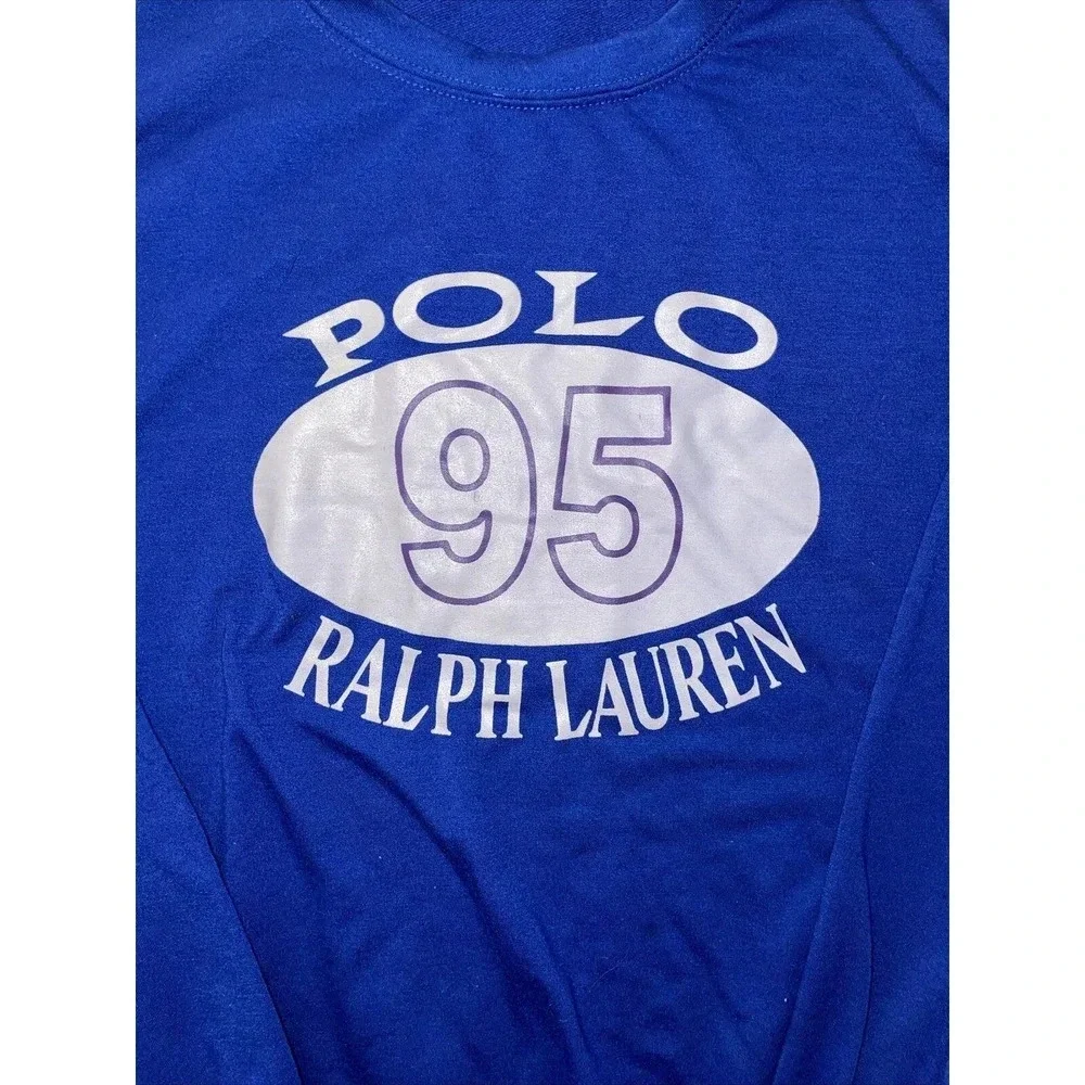 Vintage Polo‎ 95 Ralph Lauren Sweatshirt Pullover Crewneck Spell Out Size S